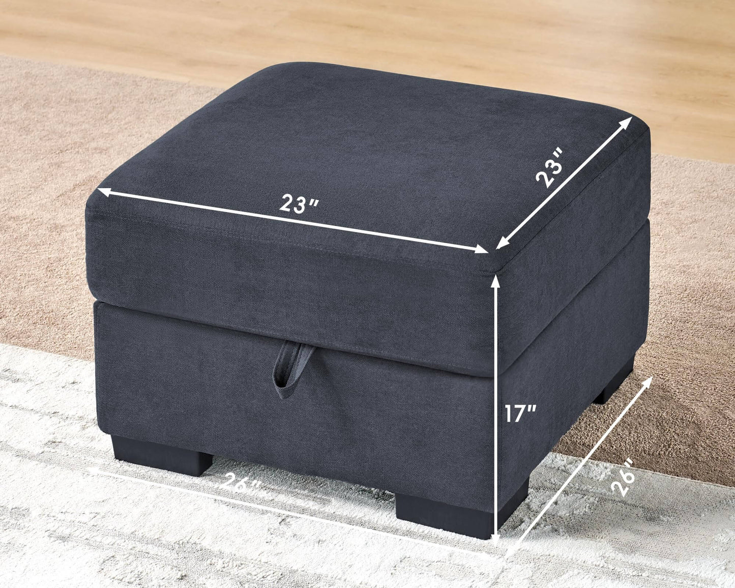 Oma Bridge Water Grey Sofa - 23''Ottoman