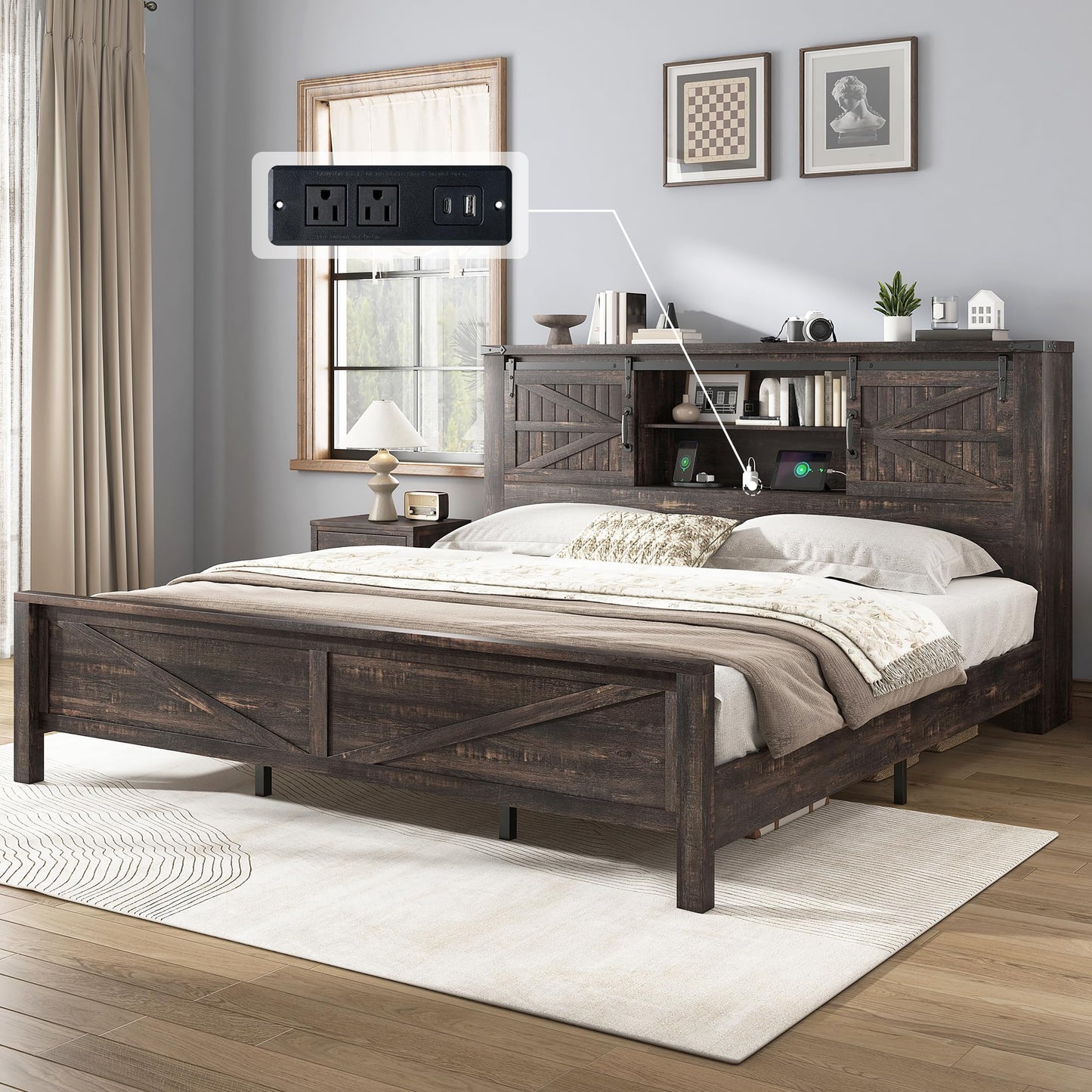 Alderman Farmhouse Bedroom Set Amerlife King Size