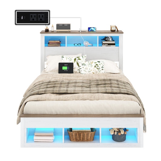 Larkin Storage Bed Frame - Full / Antique White