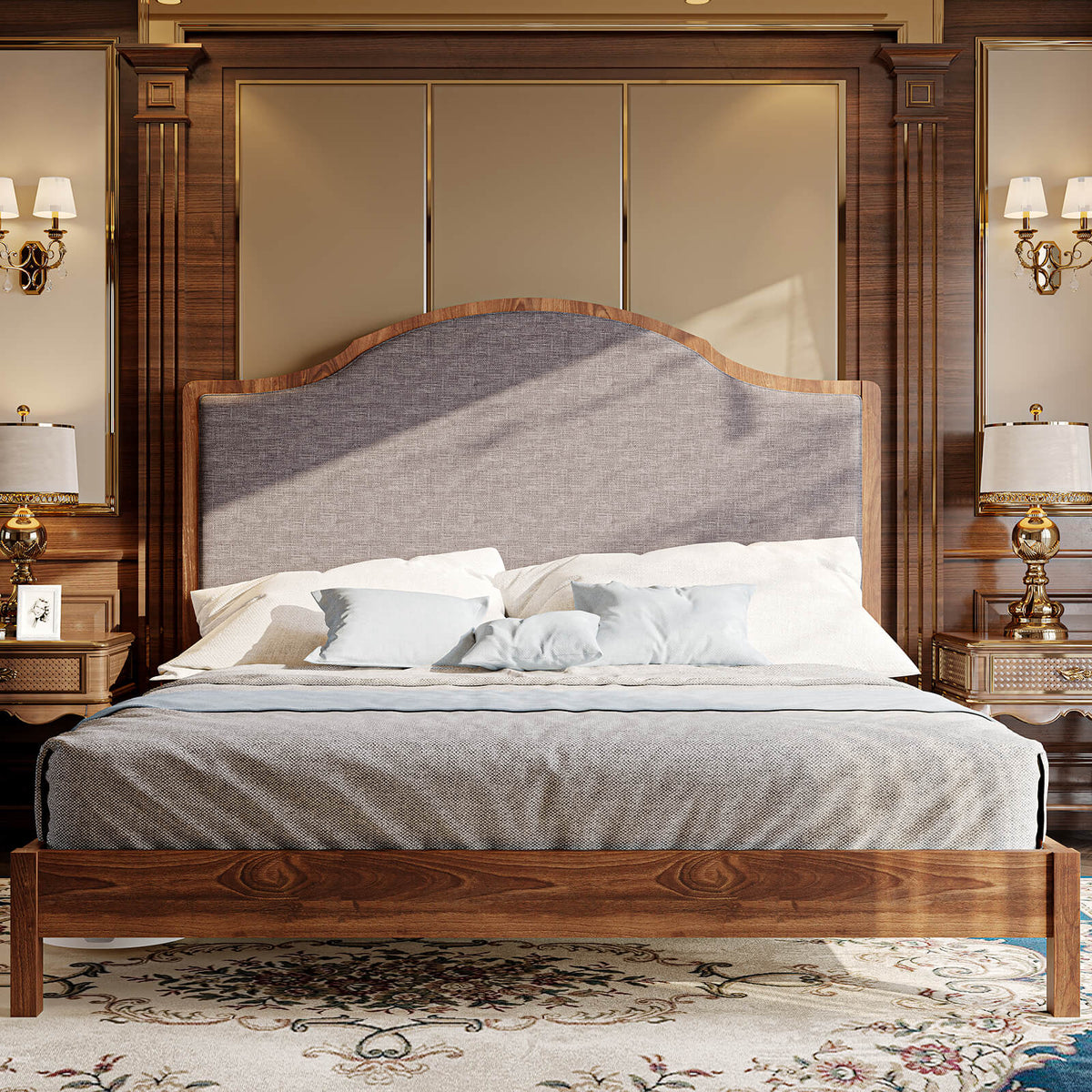 Dunmore Solid Wood Bed Frame Amerlife