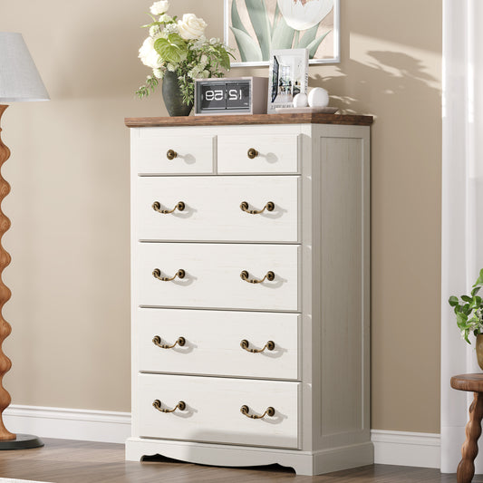 Erebus 6-Drawers Dresser - Antique White