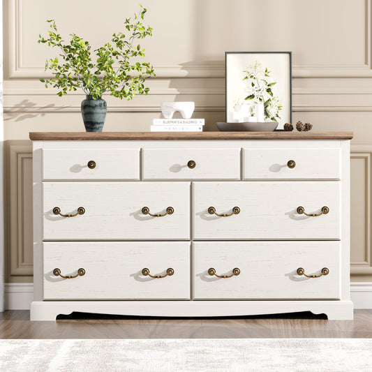 Erebus 7-Drawers Dresser - Antique White