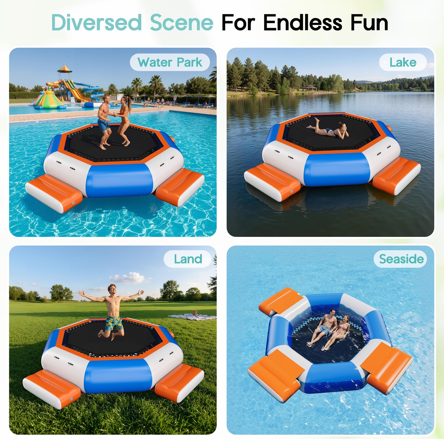 Inflatable Water Trampoline 15FT