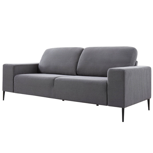 Grey Corduroy Sofa Set - 1 chair