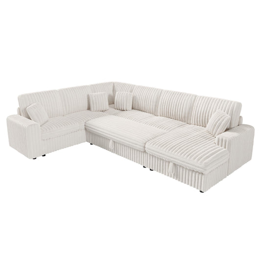 Storavia Cloud Modular Sleeper Sectional Sofa - White