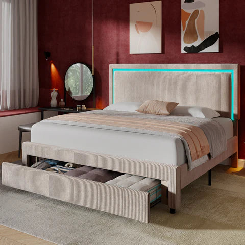Corduroy Bed Frame Amerlife 