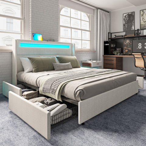 Amerlife LED Beds with USB Ports