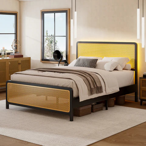 Amerlife Rattan bed frames
