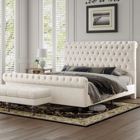 Amerlife Upholstered Sleigh Beds