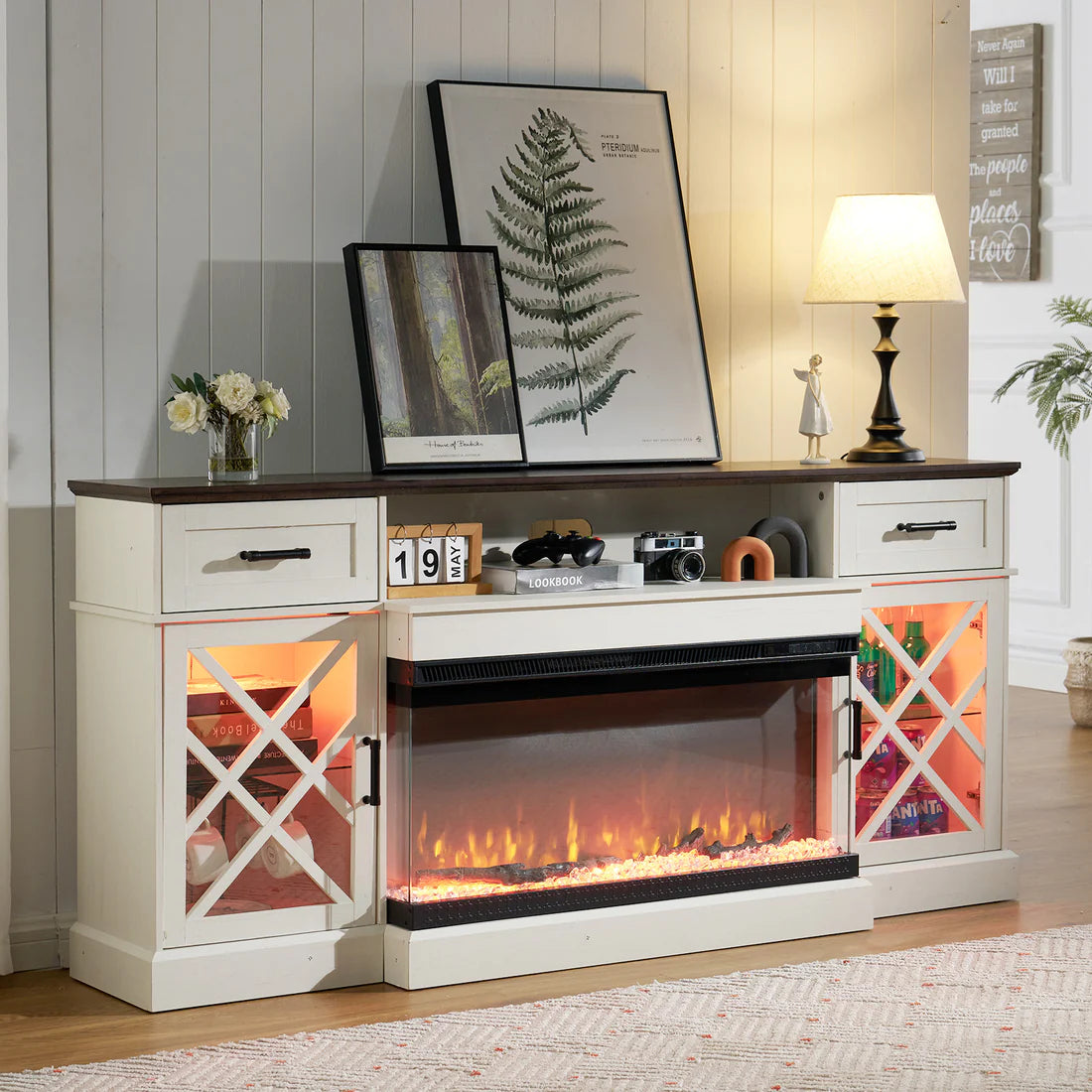 Benefits of Fireplace TV Stands with Heaters Amerlife