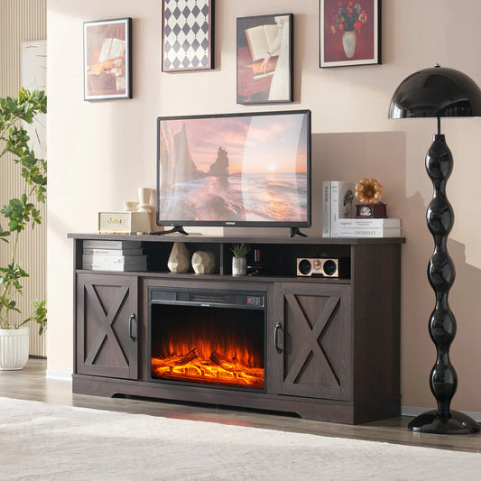 Amerlife Corner Fireplace TV Stands