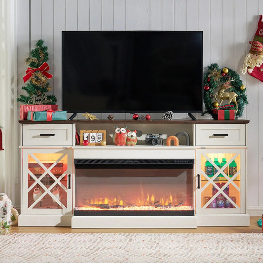70-Inch Fireplace TV Stand Amerlife