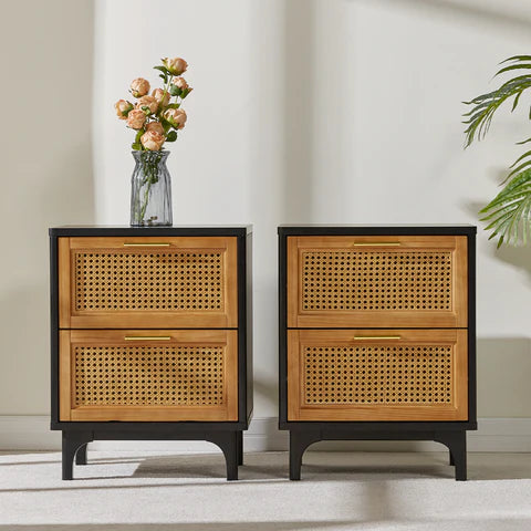 Amerlife Rattan Nightstands