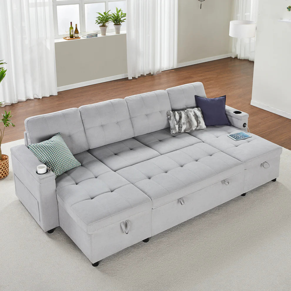 Amerlife Tufted Sleeper Sofa