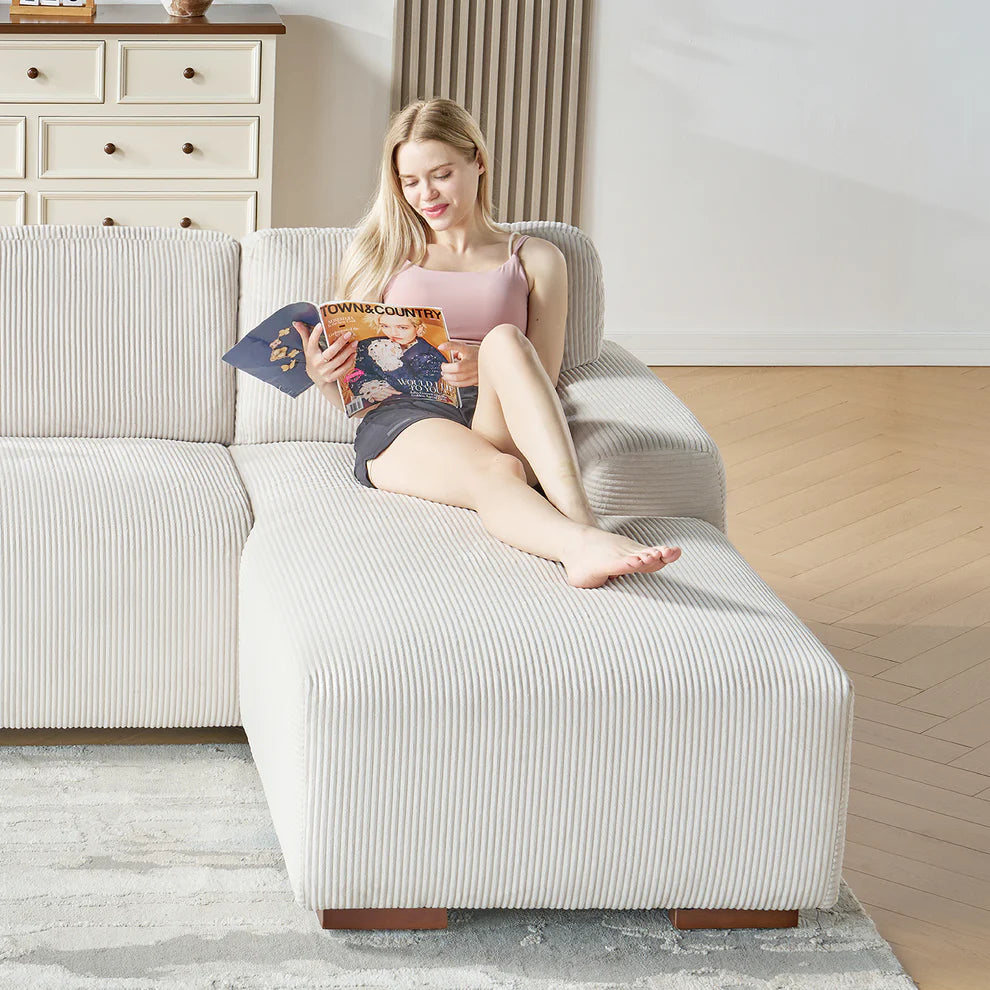 Amerlife Corduroy Sectional Couch