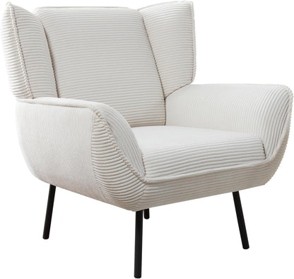 Accent Wingback Corduroy Chair Amerlife set of 3 / Grey