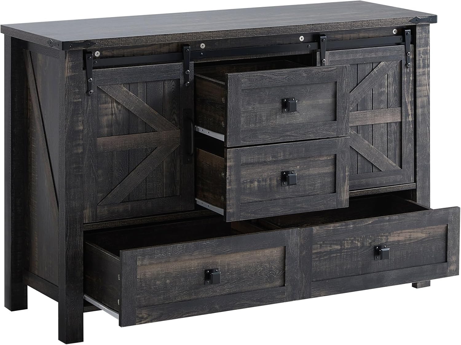 Alderman 3-Piece Bedroom Set Amerlife Full / Black Oak