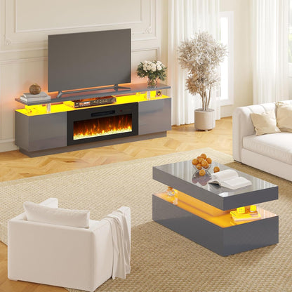 Sheer 3-Piece Living Room Set Amerlife 70" / Grey