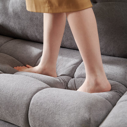 Recline 93" Convertible Sleeper Sofa -Gray