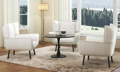 Accent Wingback Corduroy Chair Amerlife set of 3 / Grey