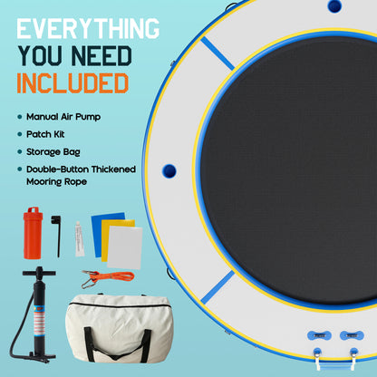Nixie Inflatable Water Hammock-12*12FT / Circle / Gray+Black