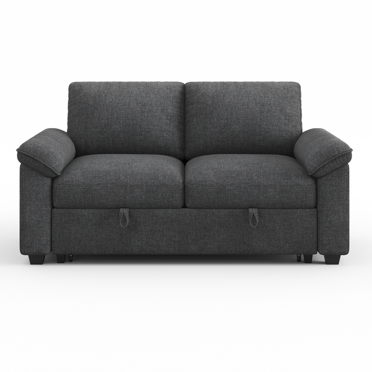 Sleeper Sectional Sofa with Pull Out Bed & Storage-56" | 2-Seater-Gray