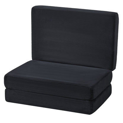 Fold 6-Inch Tri-Fold Folding Mattress-Twin-Black
