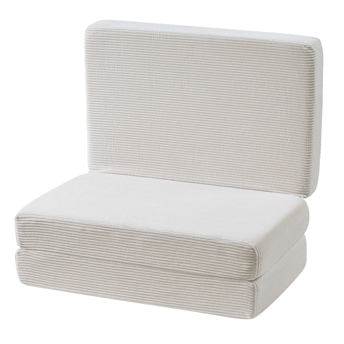 Fold 6-Inch Tri-Fold Folding Mattress-Twin-Beige