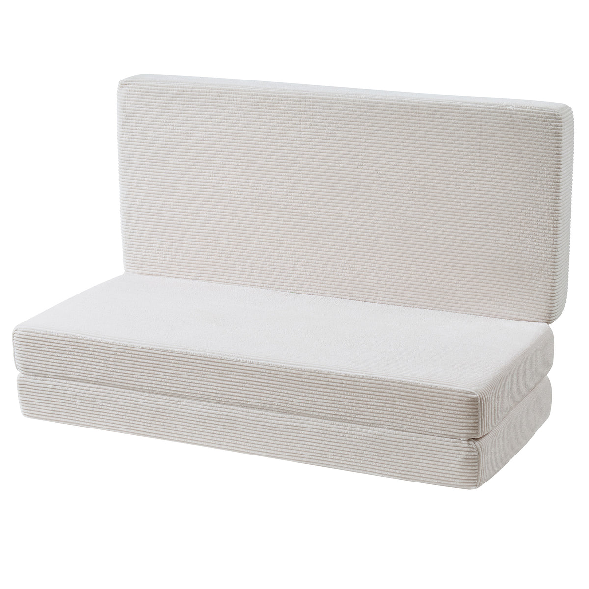 Fold 6-Inch Tri-Fold Folding Mattress-Full-Beige