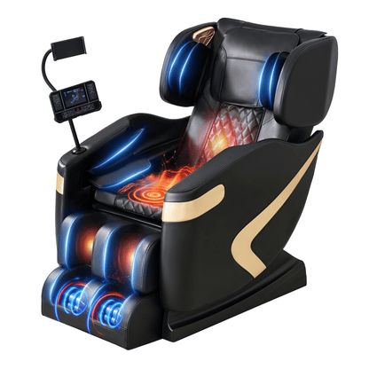 Smart 3D Zero Gravity Massage Chair-Wider Version-Black & Gold