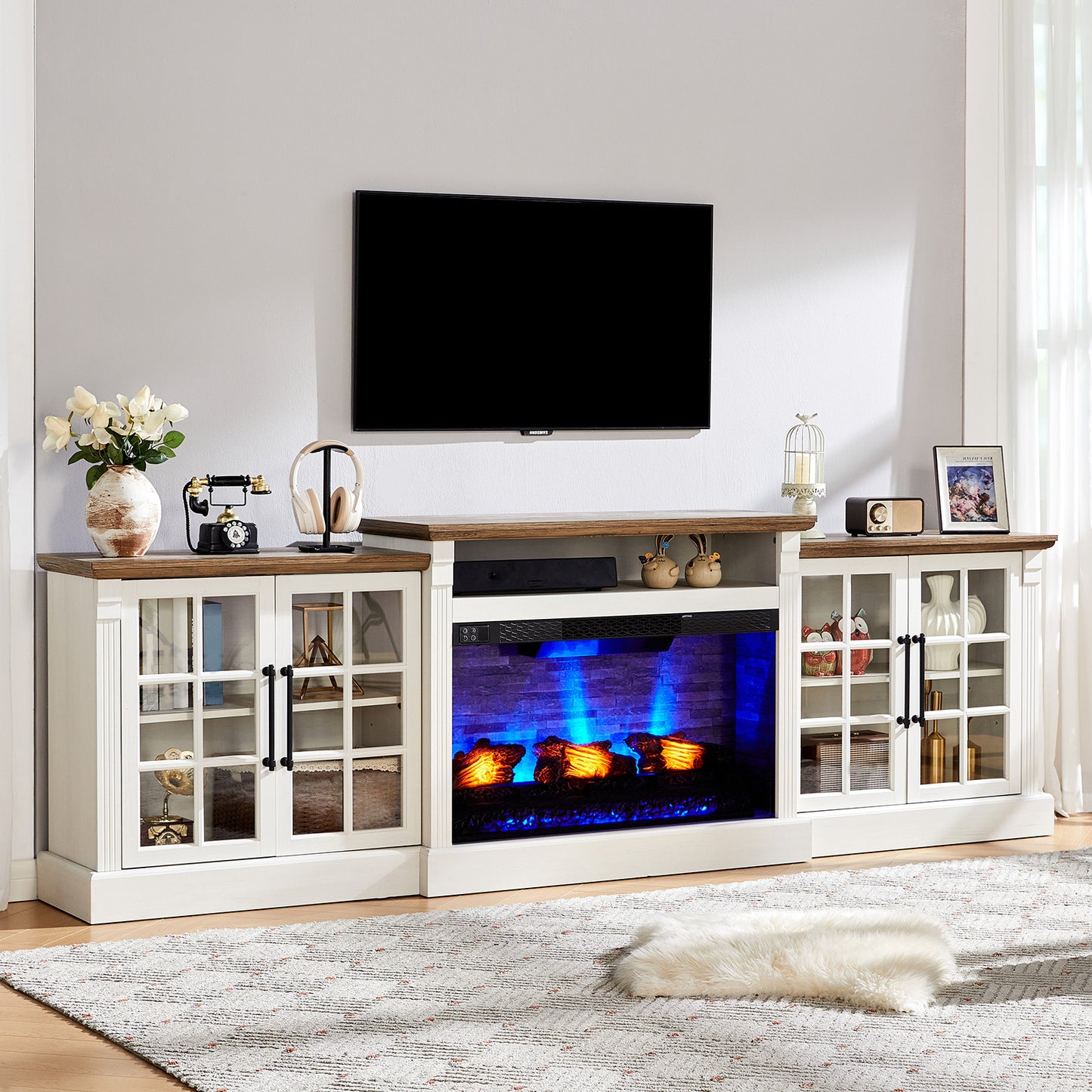 Everwood 97" Fireplace TV Stand