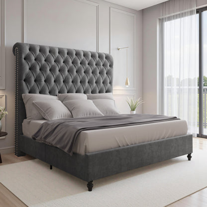 Curl Bed Frame Amerlife-Gray