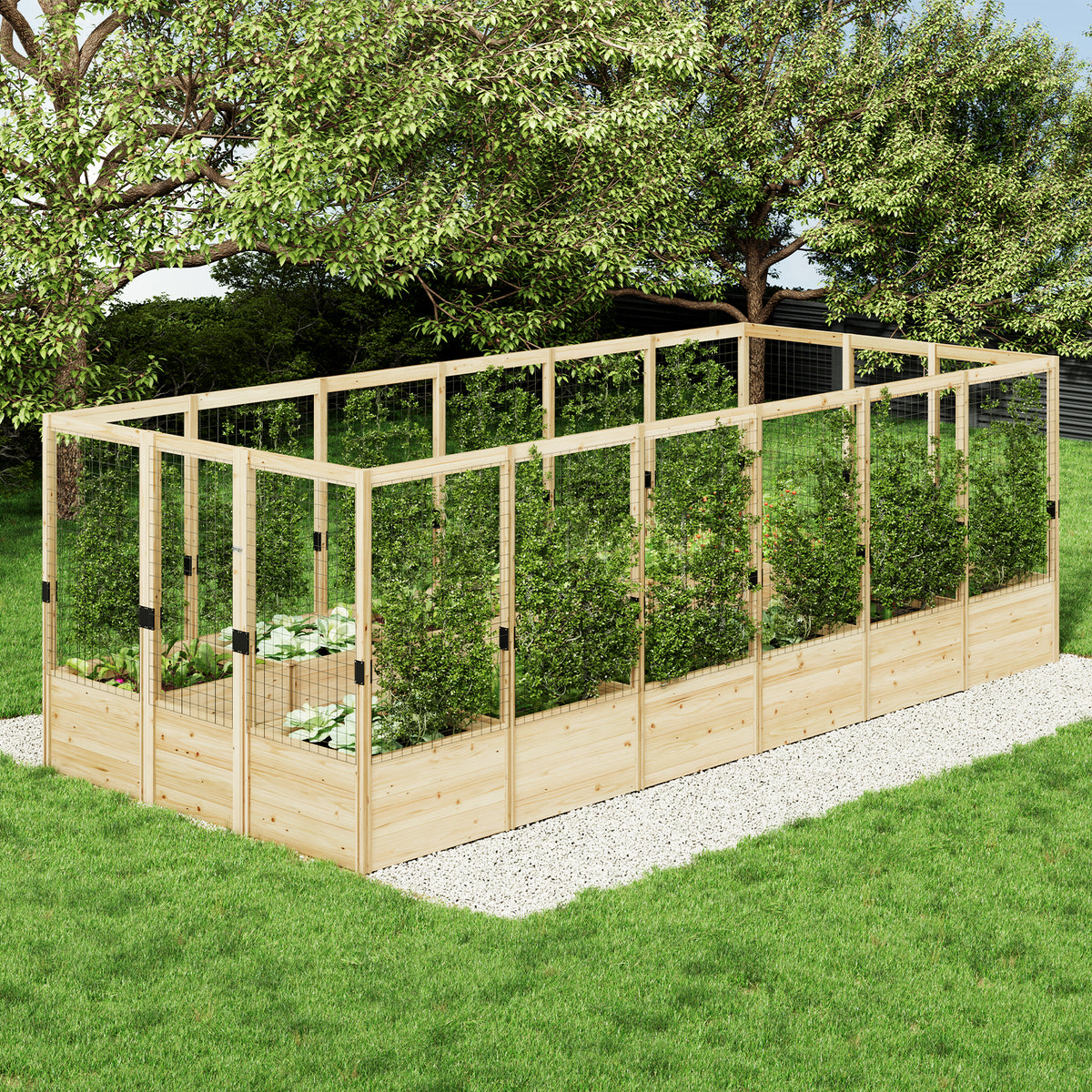 Poppy U-Shaped Fence Raised Bed - 13Grids
