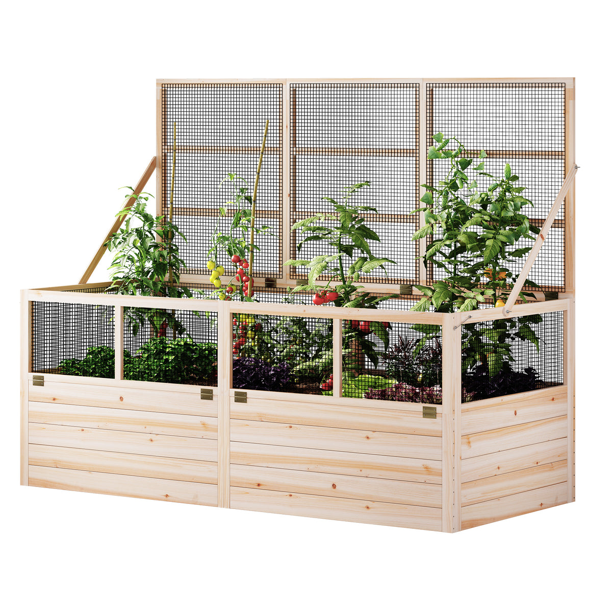 Lid Wood Raised Garden Bed 