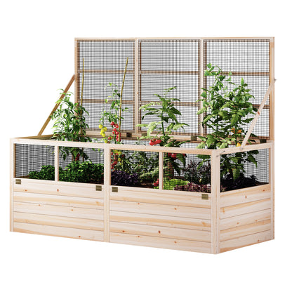 Lid Wood Raised Garden Bed 