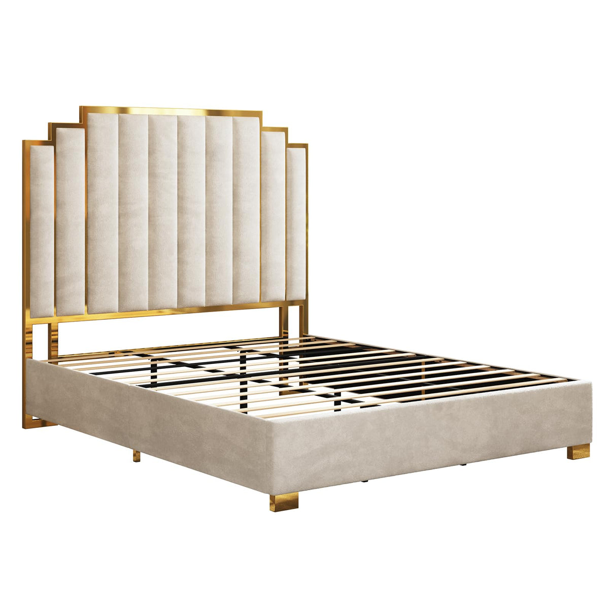 Majorelle California King Bed Frame  - California King - Beige