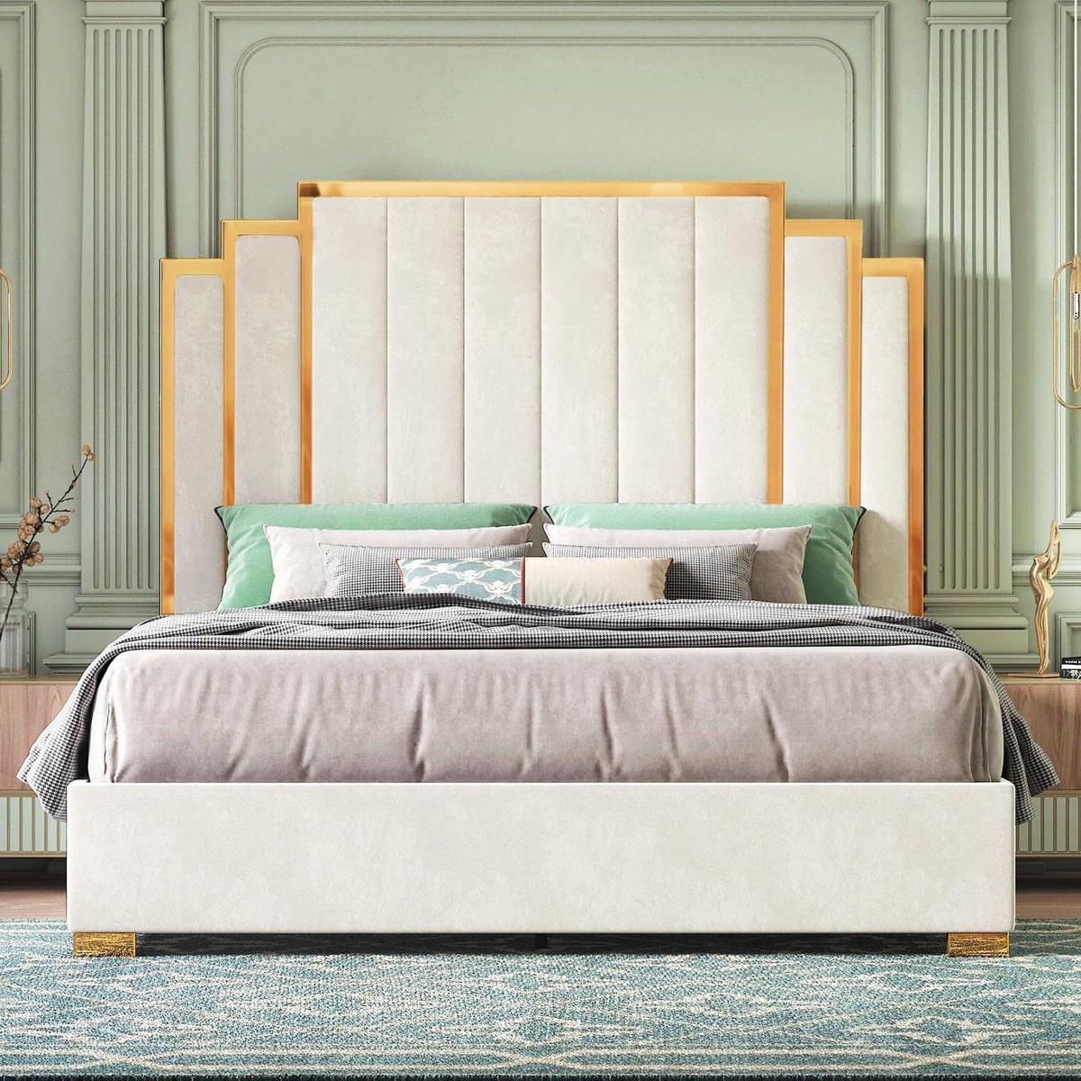 Majorelle California King Bed Frame - California King - Beige
