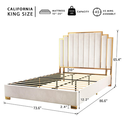 Majorelle California King Bed Frame  - California King - Beige