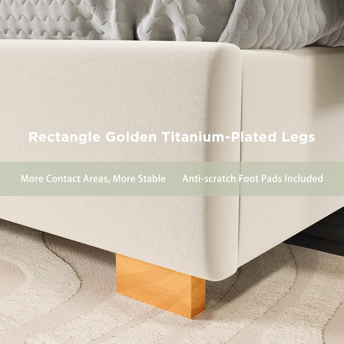Majorelle California King Bed Frame  - California King - Beige