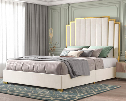 Majorelle California King Bed Frame  - California King - Beige
