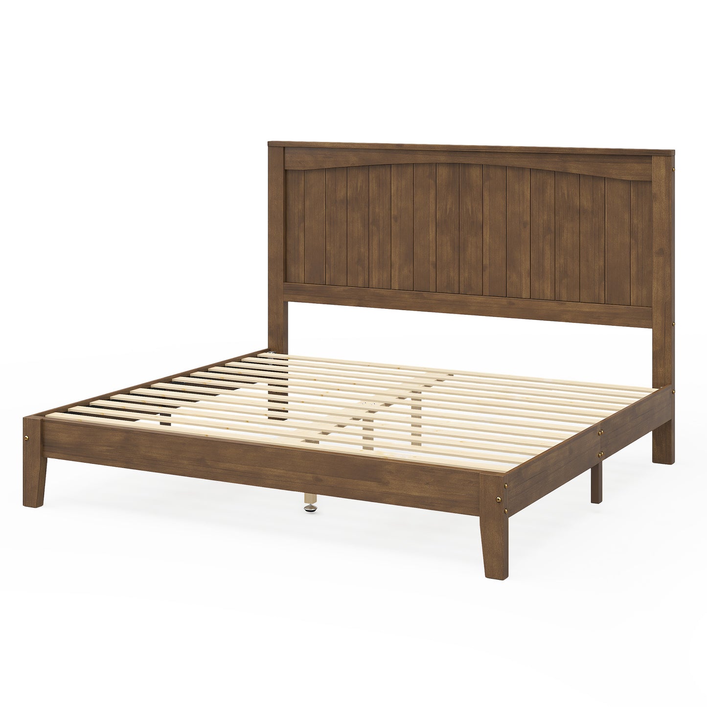 Sanderson Solid Wood Bed Frame Amerlife Queen / Brown