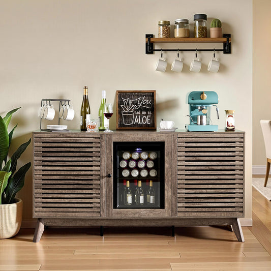 Grill Coffee Bar Cabinet - Gray