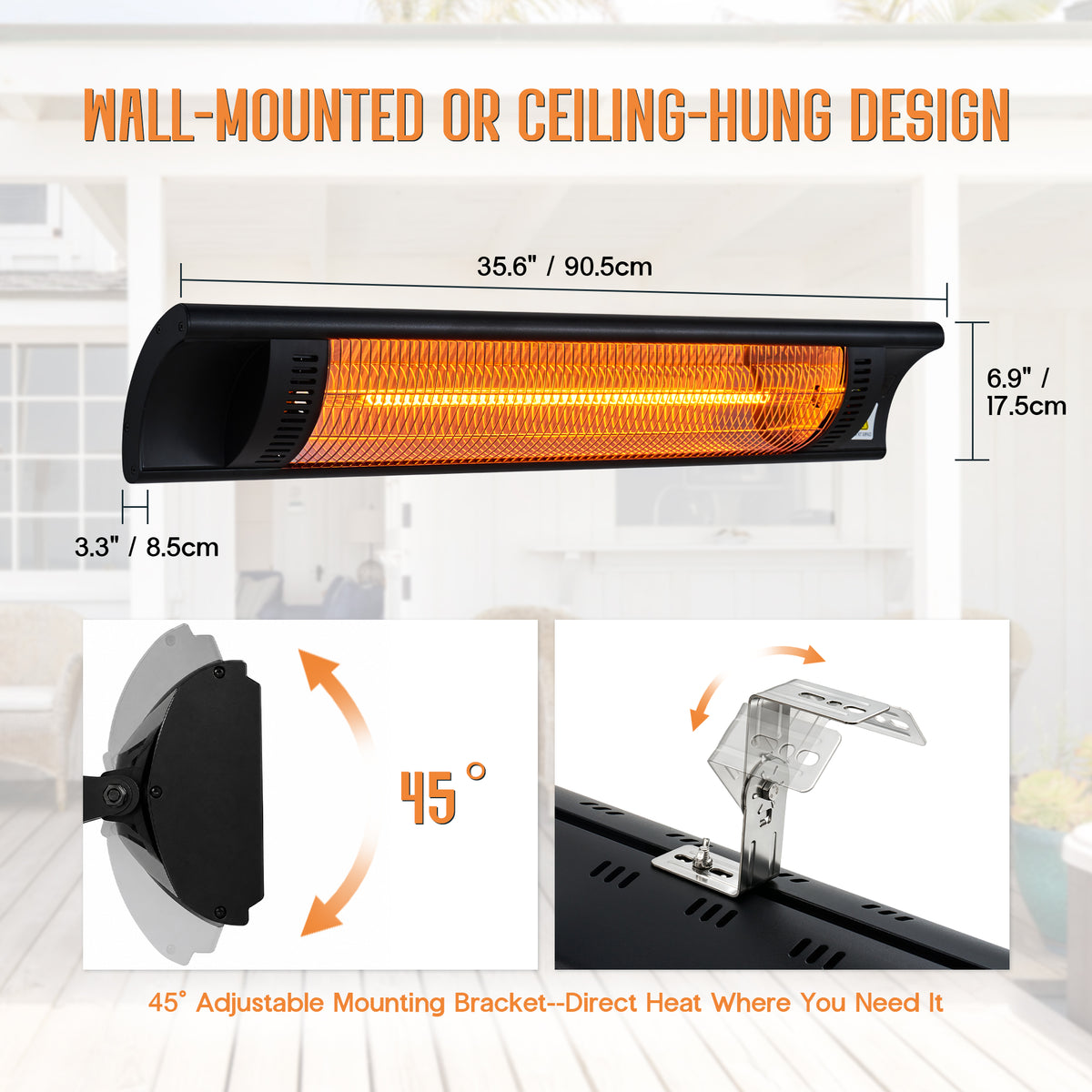 Soleil 1500W Electric Infrared Patio Heater