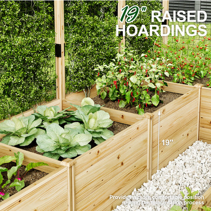 Poppy U-Shaped Fence Raised Bed - 15Grids