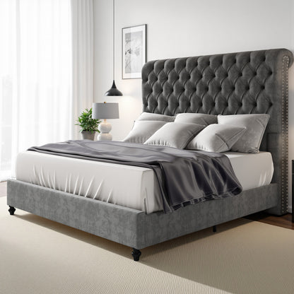 Curl Bed Frame Amerlife-Gray