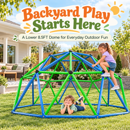 Outdoor Geometric Kids Jungle Gym-8.5*4 FT