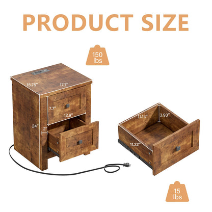 Scribe Storage Bed & 2 Nightstands 3-Piece Set Full Rustic Brown
