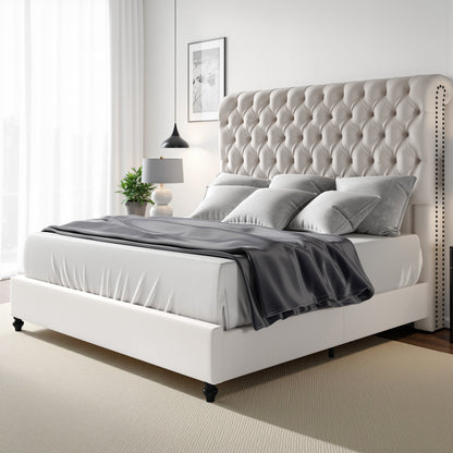 Curl Bed Frame Amerlife-Cream