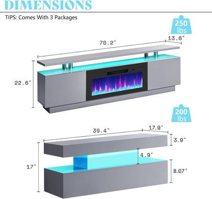 Sheer 3-Piece Living Room Set Amerlife 70" / Grey