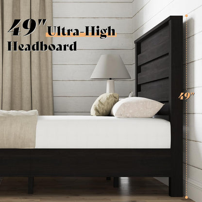 Sequoia Bedroom Set with Fluted Headboard-F-Black